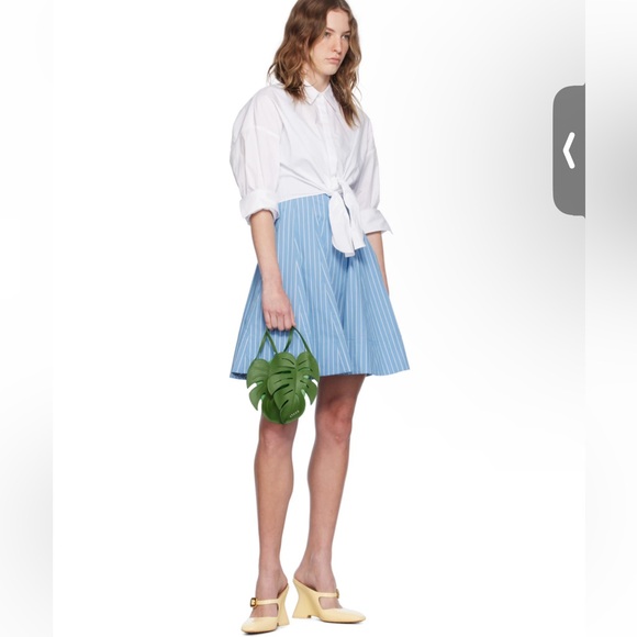 STAUD GREEN LEATHER PALM LEAF BAG - Picture 3 of 6